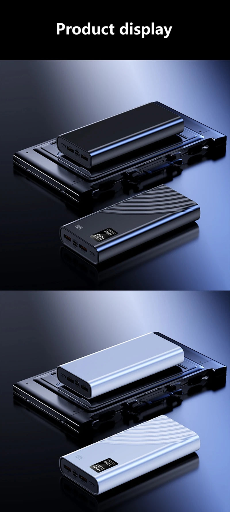 2025 New CCC Certified 20000mAh 74Wh 120W טעינה מהירה Type C Digital Display Magnetic Power Bank for iOS Android