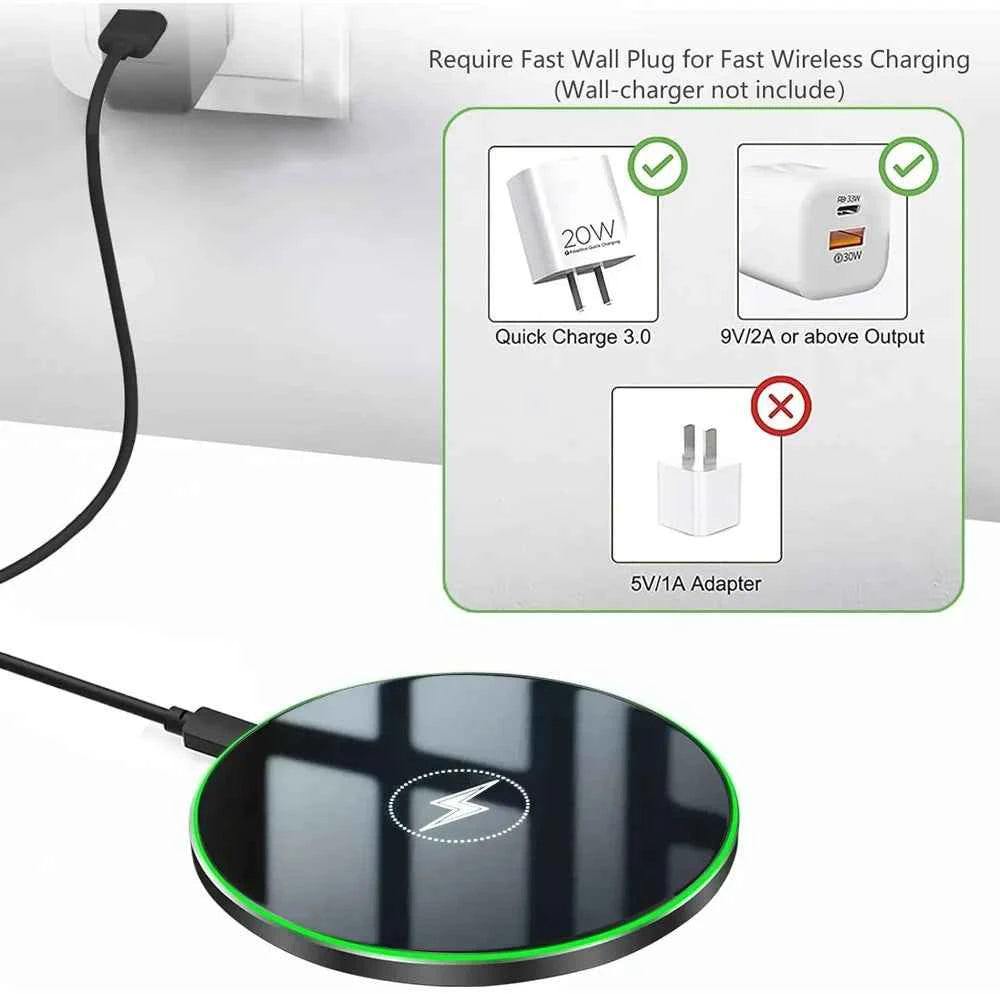 Universal Wireless Charger for Apple iPhone 17/16/15 pro Max Samsung Galaxy S22/S21 Huawei Xiaomi  Google Pixel - Compatible wireless chargers