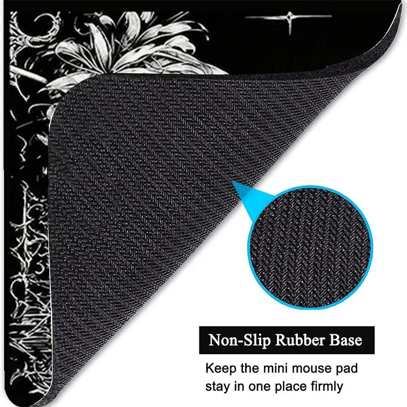 Black Lacework Art Large Gaming Mouse Pad Anti Slip Desk Mat Durable Stitched Edge Table For Laptop PC Gamer Game Accessories