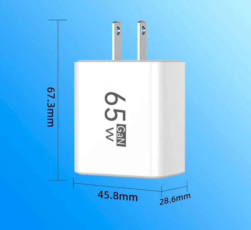 Type C USB 65W Fast Charger Mobile Phone Digital Display USB C Quick Charge 3.0 Wall Adapter For iPhone 14 Pro Oneplus Xiaomi 14