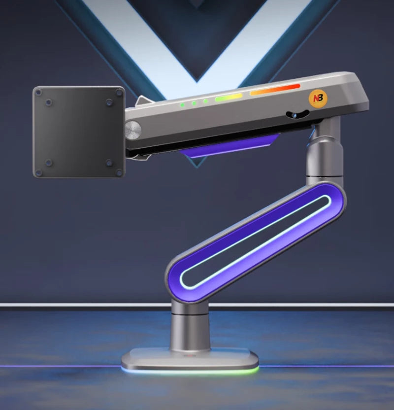 NB G70 F6 E6 Gaming Monitor Arm 32-60 Inch Curved Arc Screen Desktop Ultra Wide Monitor Holder Mount with RGB Light 2-20kgs