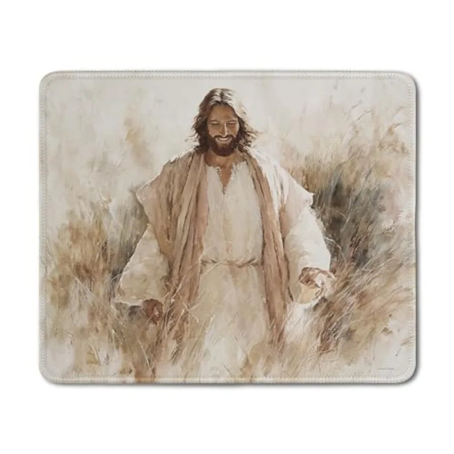 Watercolor Forest Christian Mouse Pad, Psalm 46:1Bible Verse Mouse Pads Mousepad for Desk Home Office Dorm Computers Laptop, Re