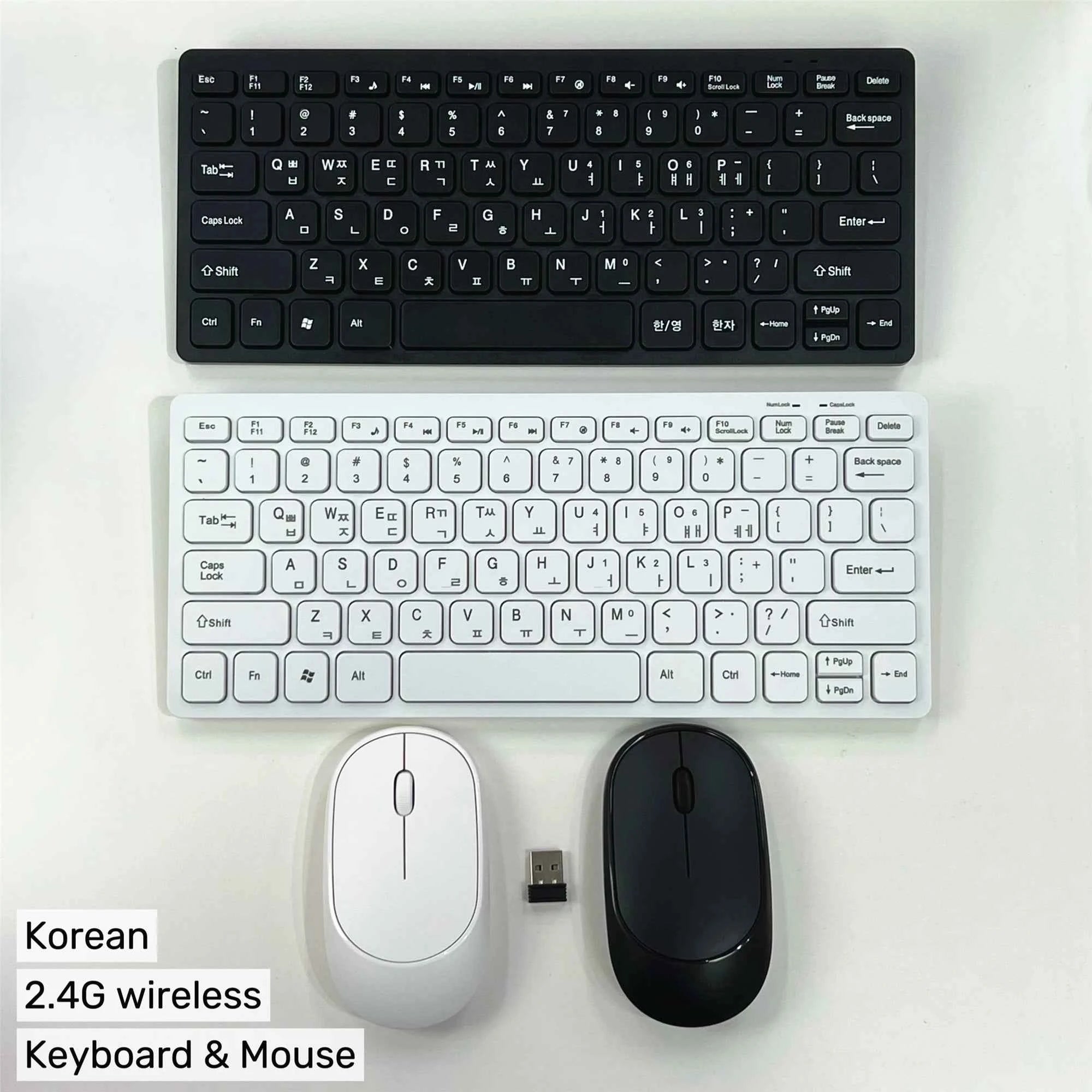 French Spanish Russian Korean 2.4G Wireless Keyboard and Mouse Mini Combo Set For Notebook Laptop Mac Desktop PC Computer