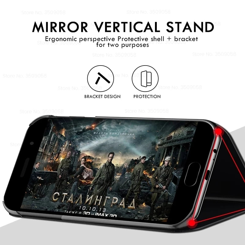 Mirror Flip Case for Samsung Galaxy S25 S24 Ultra S23 FE S22 S20 S21 Plus Back Cover for Galaxy S10 Plus S10e 5G Case