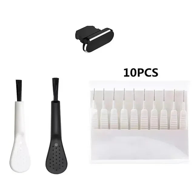 Cell Phone Charging Port Dust Plug with Cleaning Brush for IPhone 15 14 13 16Pro Max Plus Samsung Xiaomi IOS Type C Cleaner Set