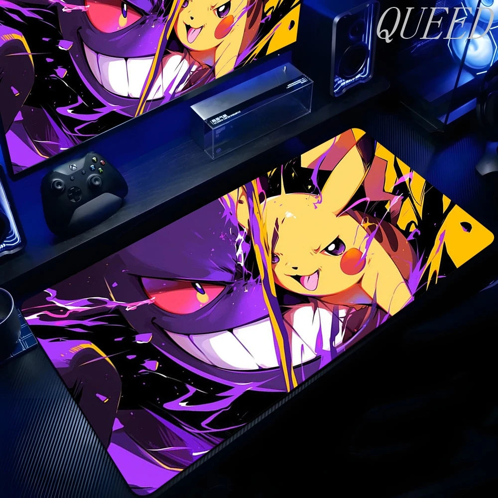 Anime P-Pokemons Xxl Mousepad Kawaii G-gengar Mouse Pad Gaming Accessories Computer Mouse Pads Keyboard Gamer Non-slip Desk Mat
