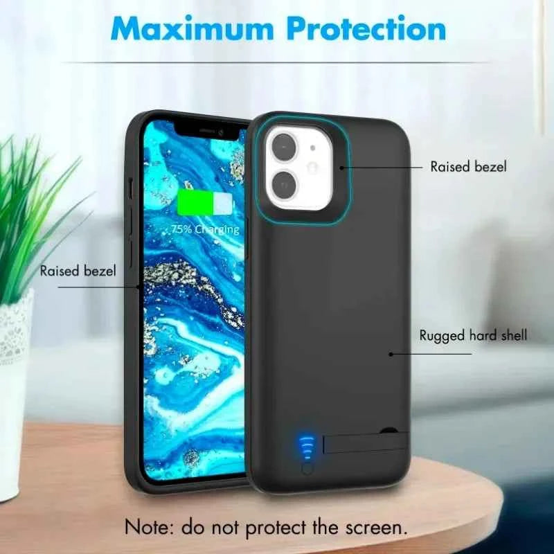 10000mAh Battery Cases for IPhone 16 Pro 15 Pro Max 14 Plus 13 12 Mini 11 X XR XS 6 6S 7 8 Plus SE 2020  Charger Bank Power Case