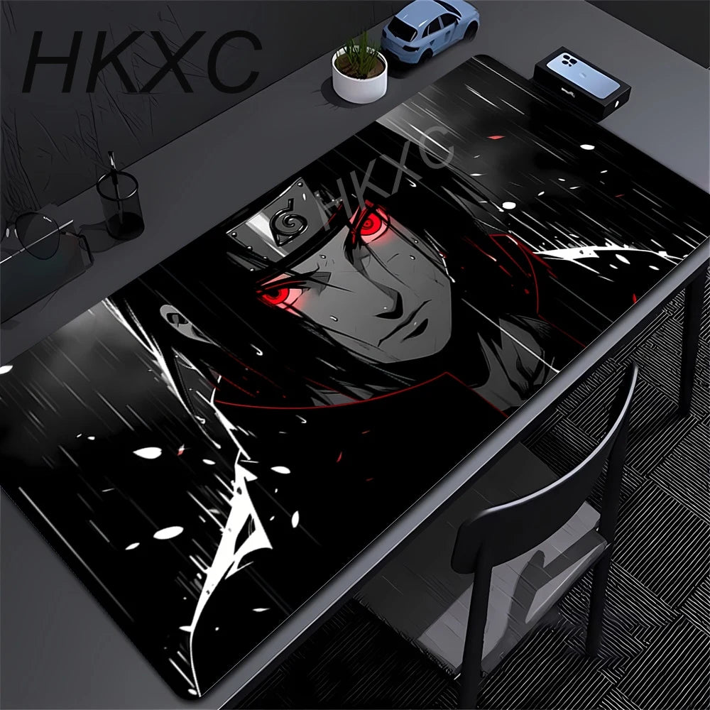 Anime N-naruto Itachi Uchiha Mouse Pad Gabinete Gamer Computer Big Deskmat Keyboard Gaming Accessories Mousepad Anti-slip Carpet