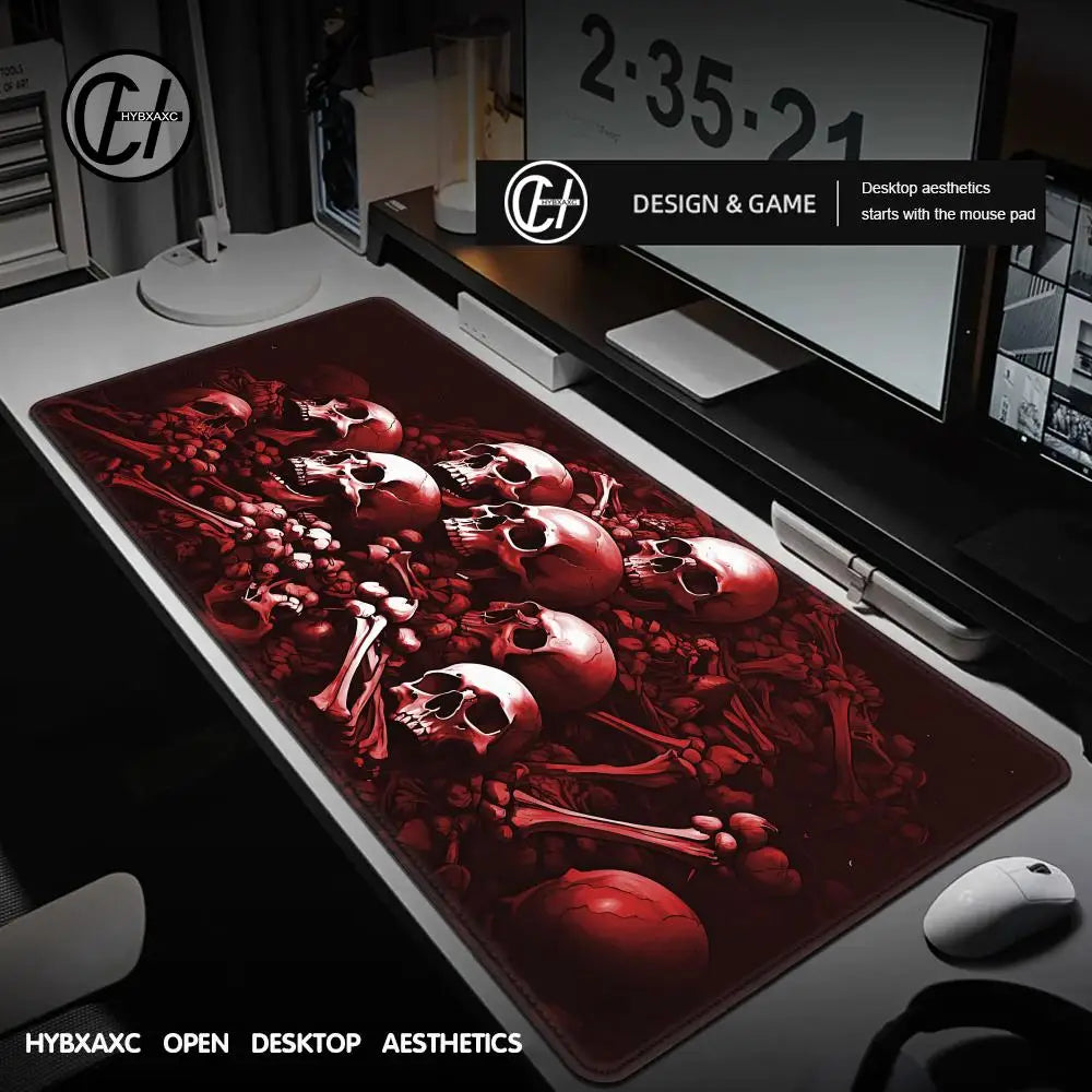 1 pc Red Skeleton skull Gaming Mouse Pad Large Computer Mousepad PC Gamer Mause Mat Laptop Office Mausepad Keyboard Mat Desk Pad
