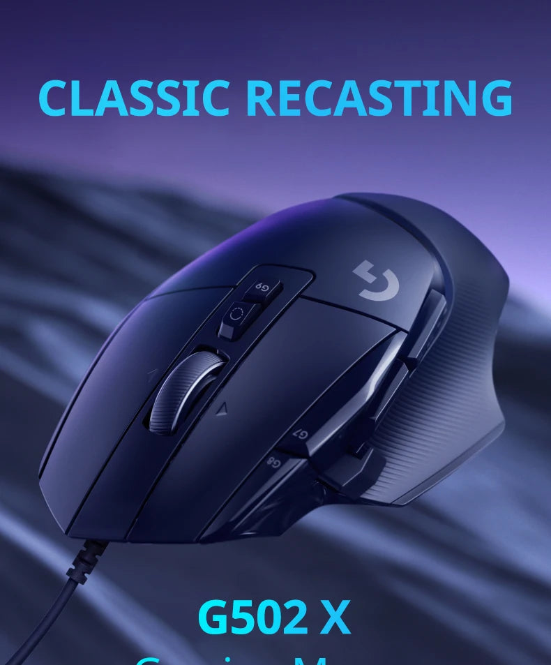 Logitech G502 X Wired  Lightspeed Sensor Gamer RGb Gaming Mouse Hybrid Mice Game Long Battery Life 25600 Dpi Original