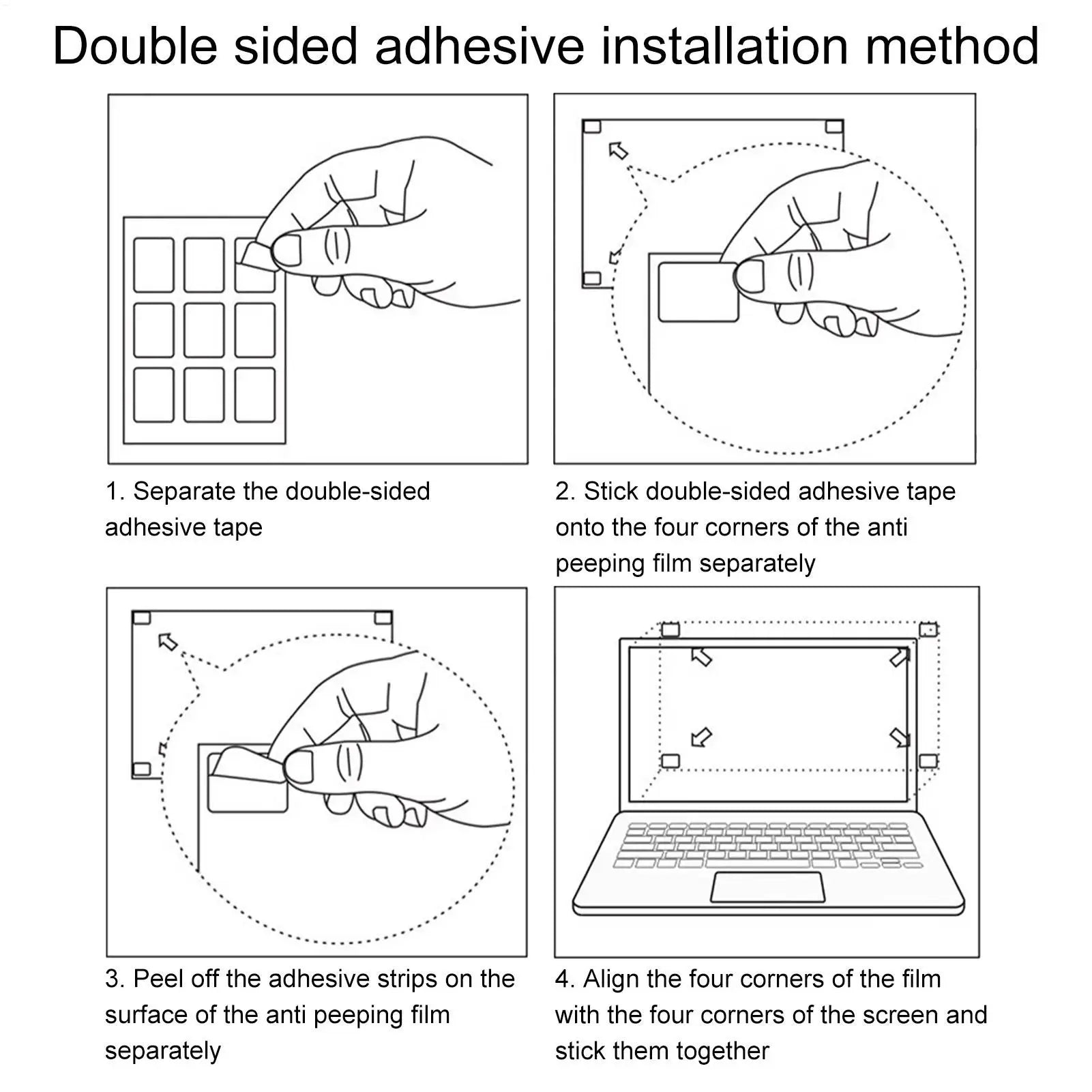 Privacy Screen for Laptop Computer Screen Privacy Shield Removable Anti-Scratch Protector Film for Computer Monitor and Laptop