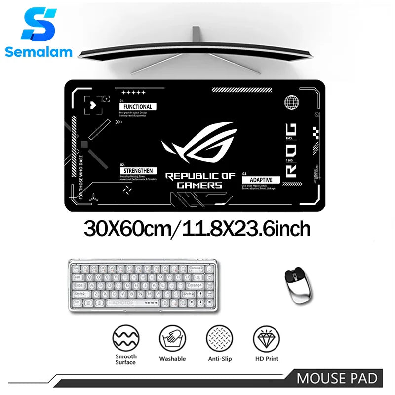 Gaming Mats Large Extended Pad for ASUS Rog Mouse Pad Gamer PC Computer Keyboard XXL Desk Mat Offices Interior Accessories Rug