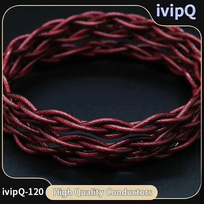 ivipQ 26AWG 7N OCC Palladium Plated L-type Modular Plugs 3-in-1 Earphone Upgrade Cable With MMCX/2PIN/0.78mm/QDC/N5005 For AKG