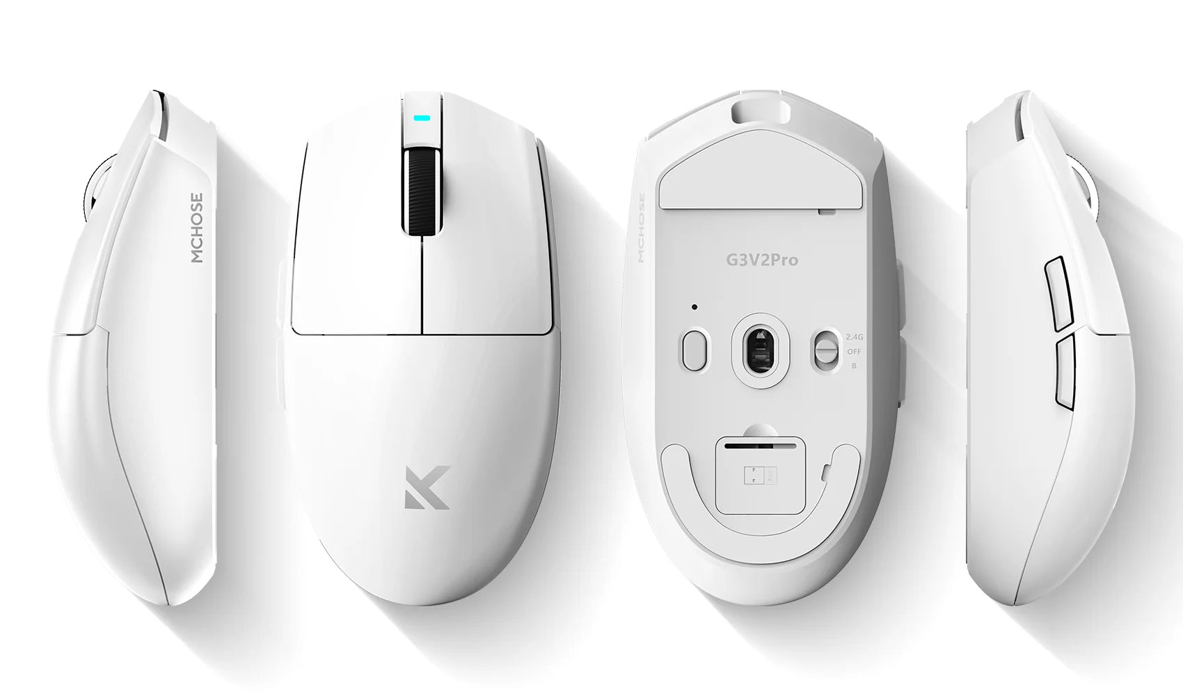 MCHOSE G3 V2 Pro Professional Game Three Mode Mouse PAW3395 26000DPI Polling Rate 59g Ultra Light Office Mouse 800mAh