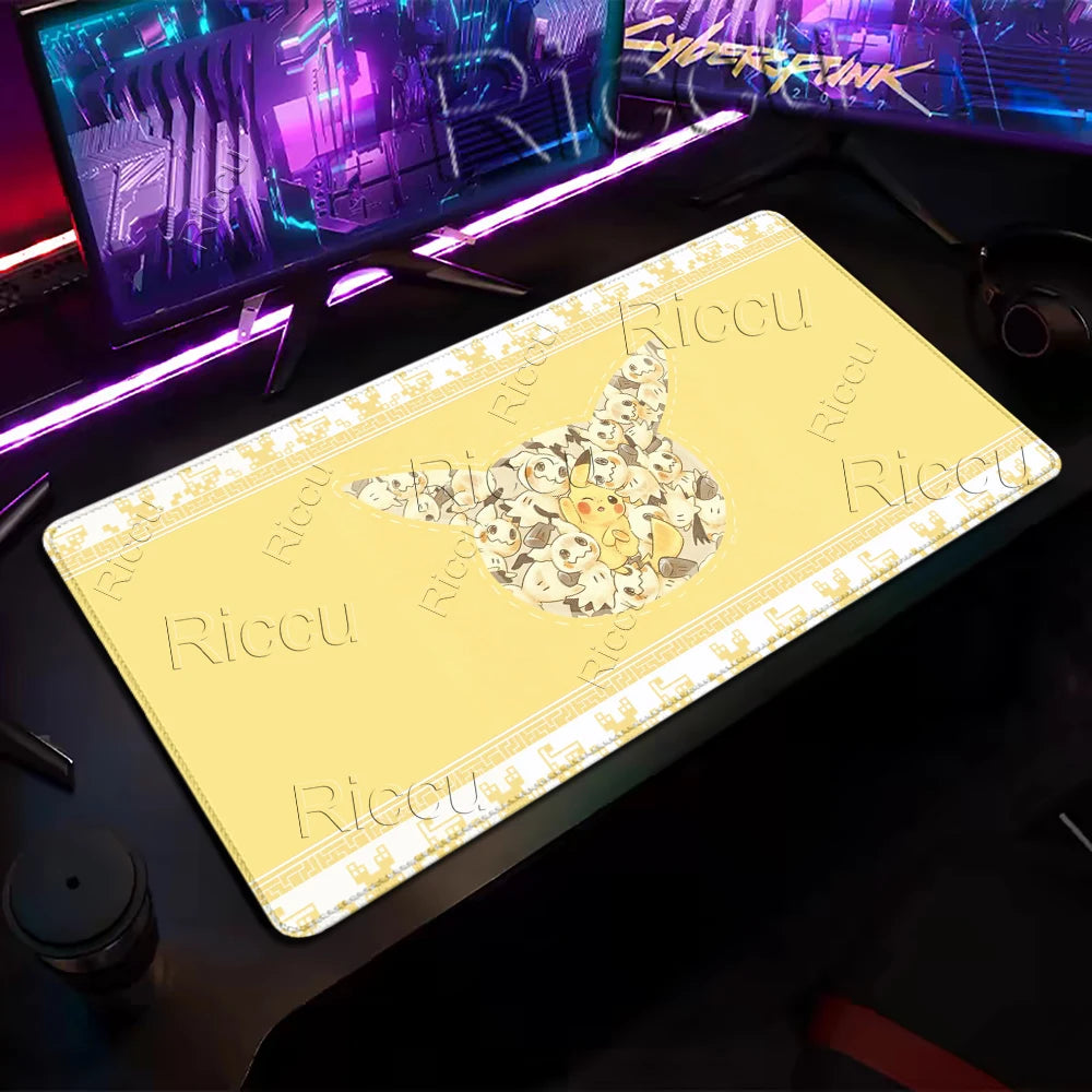 XXL Mousepad Laptop Japan Cool Anime Mouse Pad Large pokemon Mimikyu Gaming Mat Gamer PC Cabinet Keyboard Rug Desk Accessories