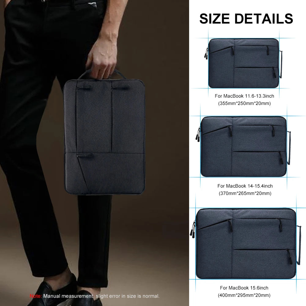 Waterproof Universal Laptops Bag Sleeve 12 13 14 15 15.4 15.6 16 inch Notebook For Macbook Computer Handbag Briefcase Travel Bag