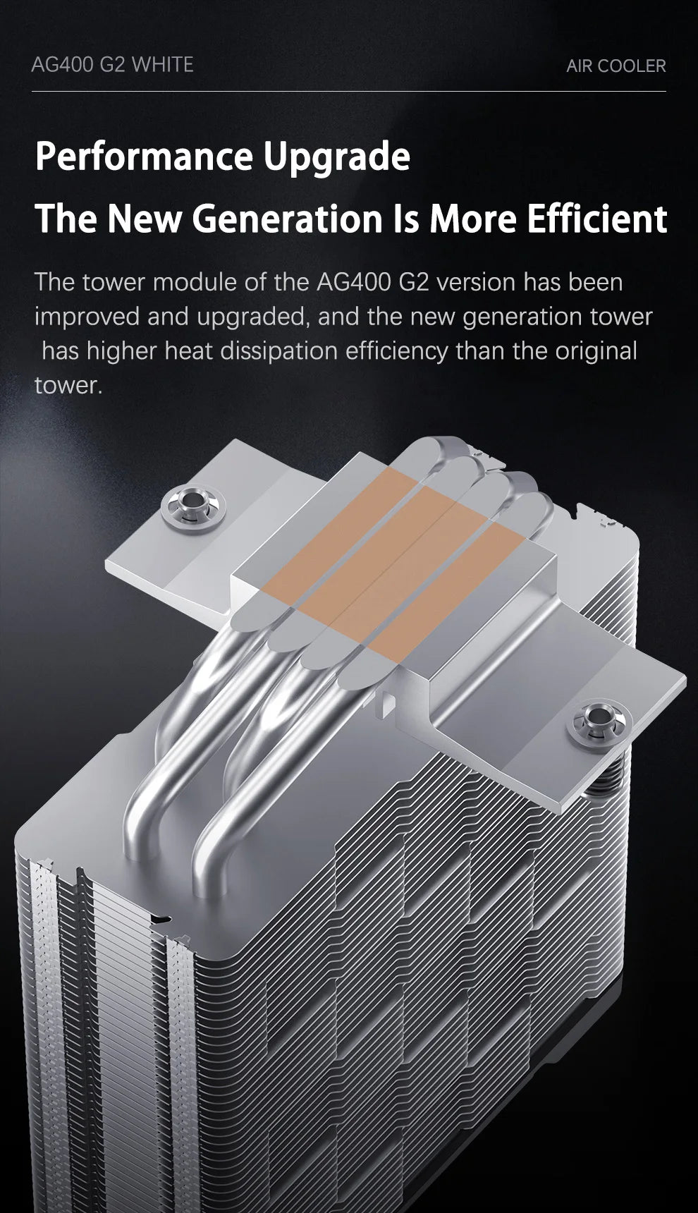 DEEPCOOL AG400 4 Heat Pipe CPU Air-Cooled Cooler ARGB PWM TDP 220W CPU Radiator for LGA1700 1200 115X 1151 1155 AMD AM4 AM5