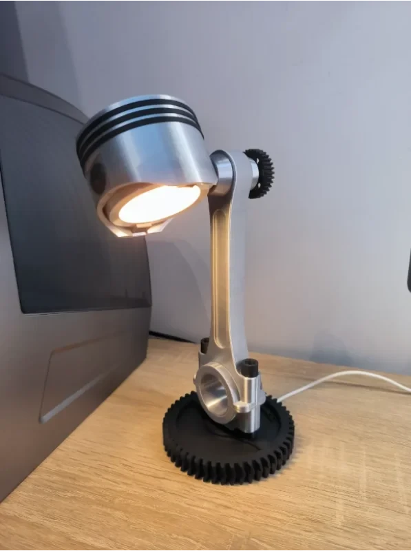 Automobile engine piston Desktop Ornament Dimmable Night Light Student Dormitory Reading Eye Protection Bedroom Desk Decorative