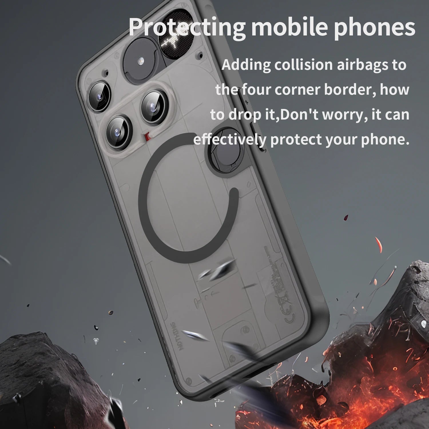 For Magsafe Wireless Charging Magnetic Case For Nothing Phone 3 NothingPhone3 5G Shockproof Matte Back Cover Coque