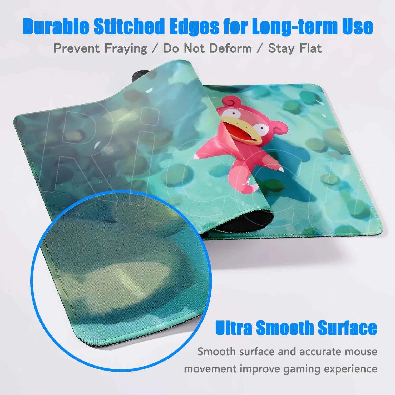 HD 900x400 Rubber Large PC Mousepad Gaming Mouse Pad Accessories Pikachu Slowpoke XXL Desk Keyboard Mat Computer Laptop Mausepad
