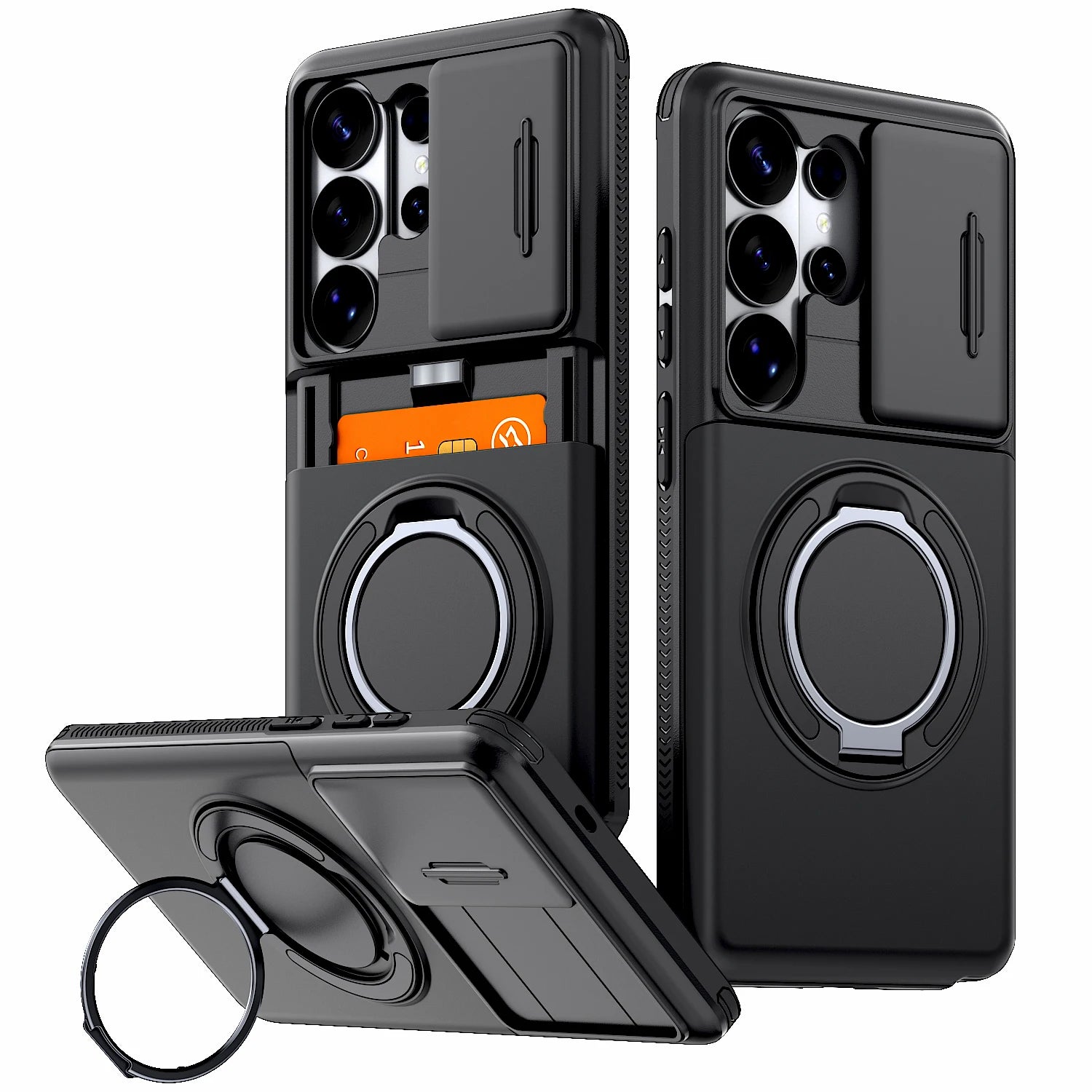 Luxury Wallet Case For Samsung Galaxy S26 S25 S24 Ultra Plus S23Ultra S22Ultra A57 A37 A27 A56 A17 Card Slot Stand Holder Cover