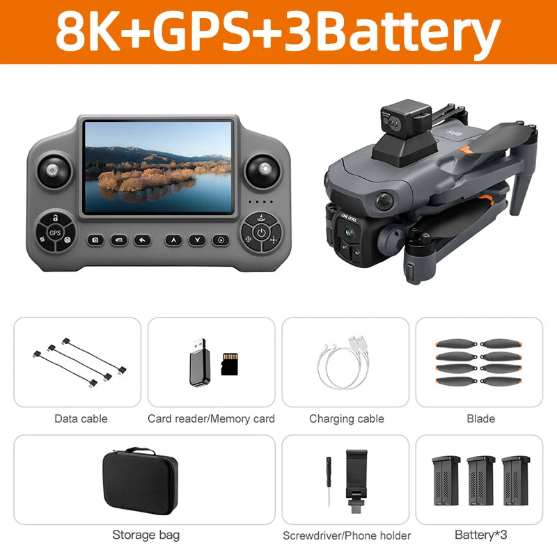 Lenovo V918 3S GPS Drone 8K Professional Camera Aerial FPV Brush power Laser Obstacle with Large Screen RC Folding 2026