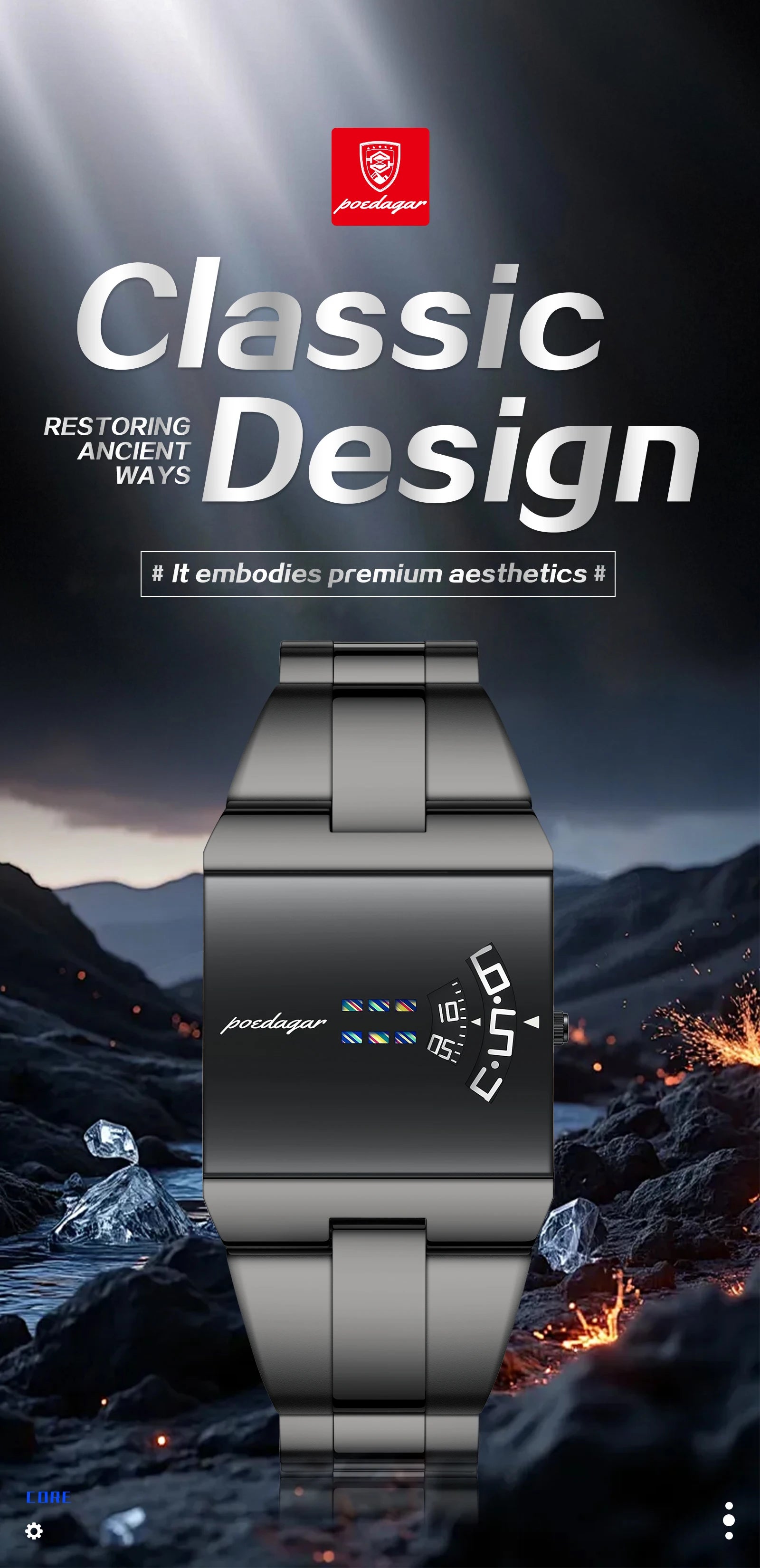 POEDAGAR Brand Business Man Watch Waterproof Stainless Steel Military Man Clock Quartz Casual Fashion Men's Watches Reloj Hombre