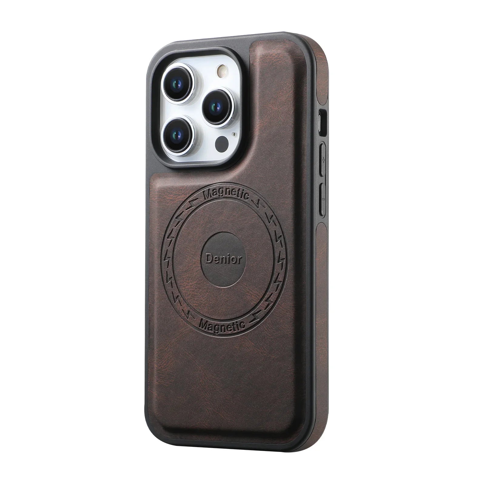 Magnetic Case for iPhone 16 15 14 13 12 Pro Max Plus Vintage Leather Cover for Magsafe Anti-konck Soft Shell iP16 Phone ./\';p