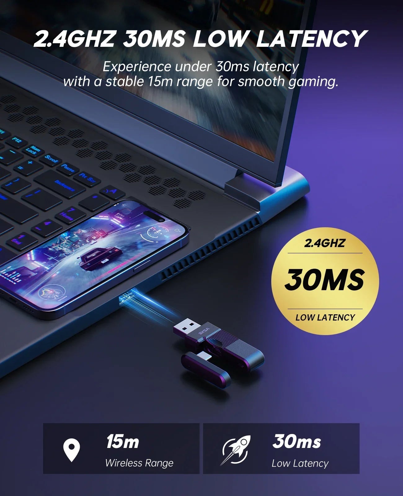 Oneodio EKSA E900 WT 2.4G Wireless Gaming Headset (Tri-Mode) With Mic
