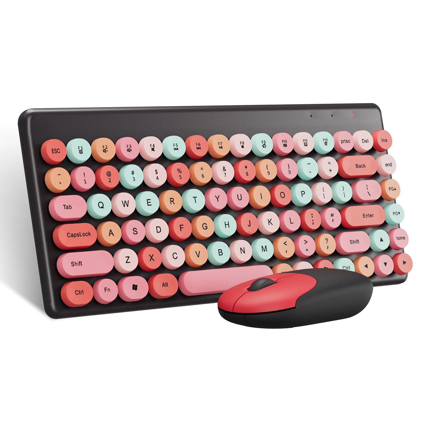 Wireless Mini Pink Keyboard Mouse Combo, 2.4G Portable Silent for PC Laptop Tablet iOS Android Windows, Hot Sale
