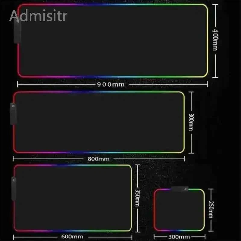 RGB Gaming Mousepad Space Mouse Mats LED Large Gamer Mousepads Keyboard Pads Luminous Desk Mat Final Fantasy Mouse Pad Backlit