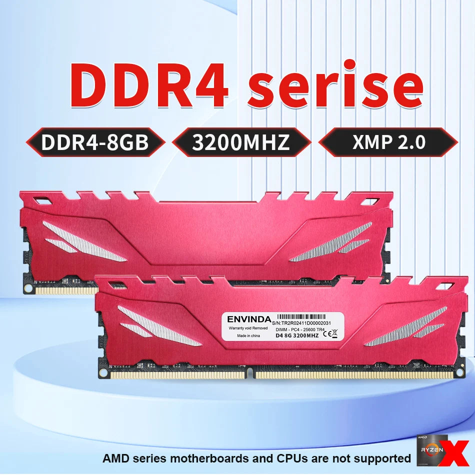 ENVINDA PC DDR3 DDR4 8GB 16GB Ram 1600 3200 MHz Computer High Quality Memory Desktop Dimm No Support PC AMD Motherboard CPU - WinSupport Tech