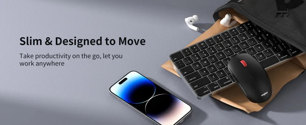 wegear Wireless Mouse 2.4G Slim Mini Cordless Mouse Ergonomic Grips 5Level Adjustable 4000DPI Portable Optical Computer Mice