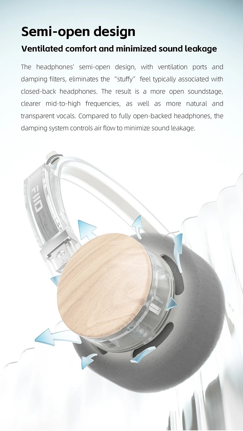 FIIO EH11 On-Ear Bluetooth Headphones, Powerful Bass & LDAC Hi-Res Audio, Lightweight Retro Design, 30H Battery, Dual Device & A