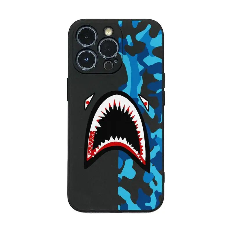for IPhone 16 Pro Max 15 Pro 14Plus 13 12 11 Case Shark Pattern Phone Case Drop Protection TPU Phone Cases