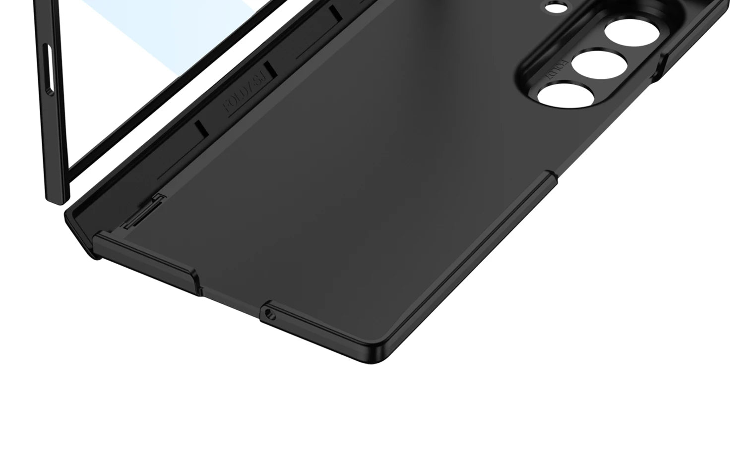 Magsafe Rotating Bracket Case For Samsung Galaxy Z Fold 7 Skin-feel Matte With Glass Film ZFold7 Magnetic Hinge Protective Cover