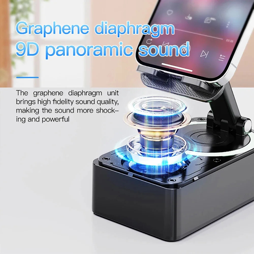 Kebidumei Multifunction Cell Phone Holder Stand With Bluetooth Speaker Phone Charging Adjustable Desktop Lazy Phone Bracket