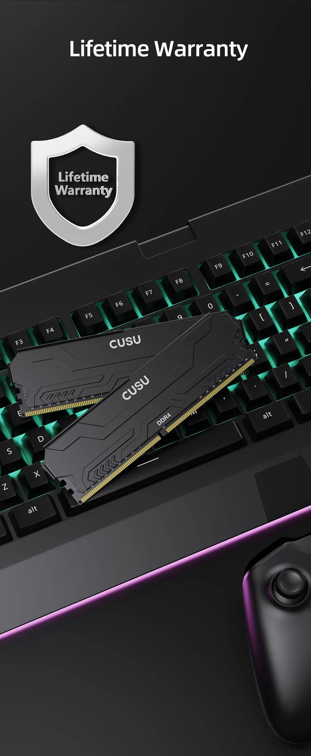 CUSU RAM DDR4 8GB 16GB Memory 3200MHz 3600MHz DDR5 5600MHz 6400MHz Desktop Ram 288pin Udimm for Intel AMD Motherboard