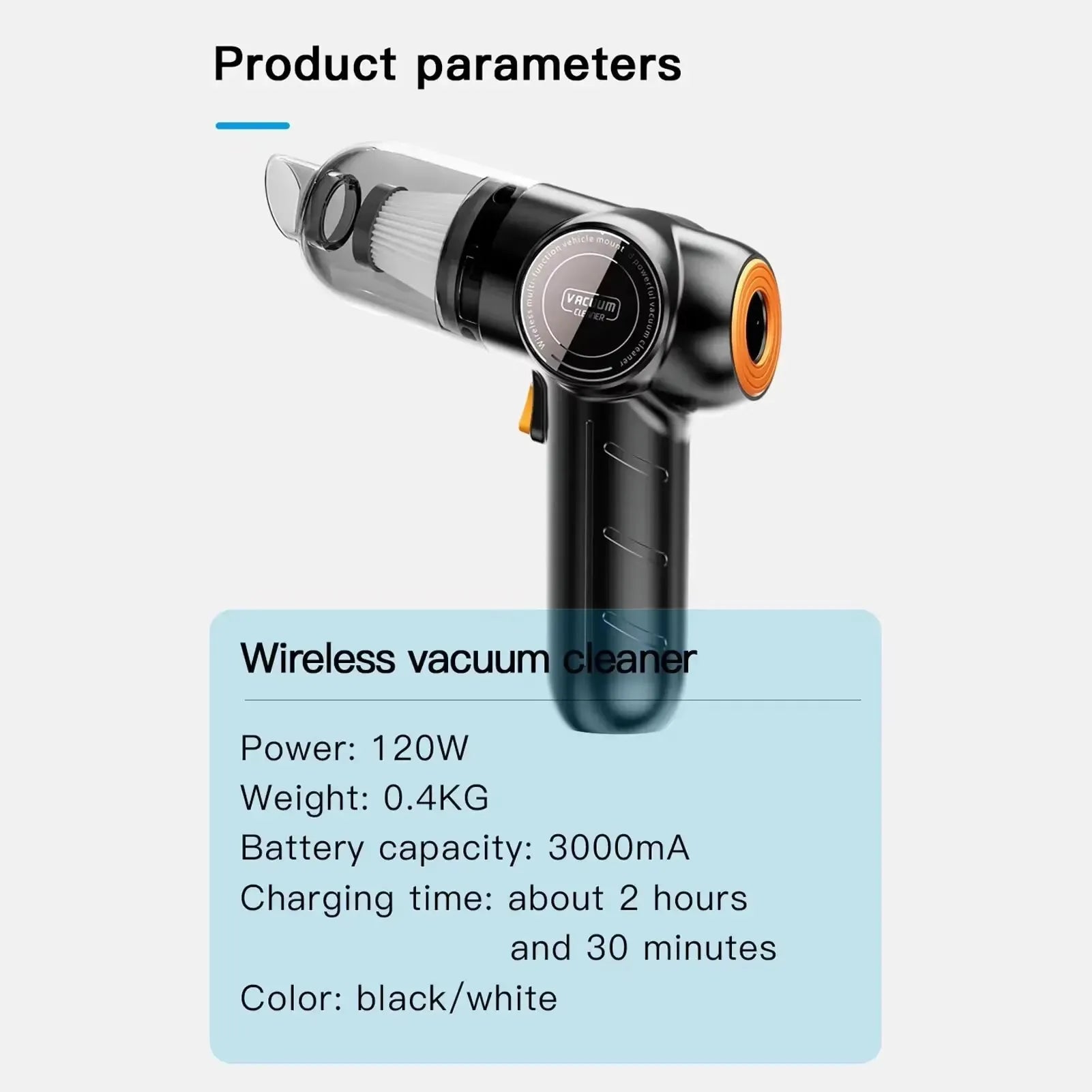 New Design Car Vacuum Cleaner 10000PA Strong Suction Wireless Portable Vacuum Cleaner For Car Home Desktop Keyboard Cleaning
