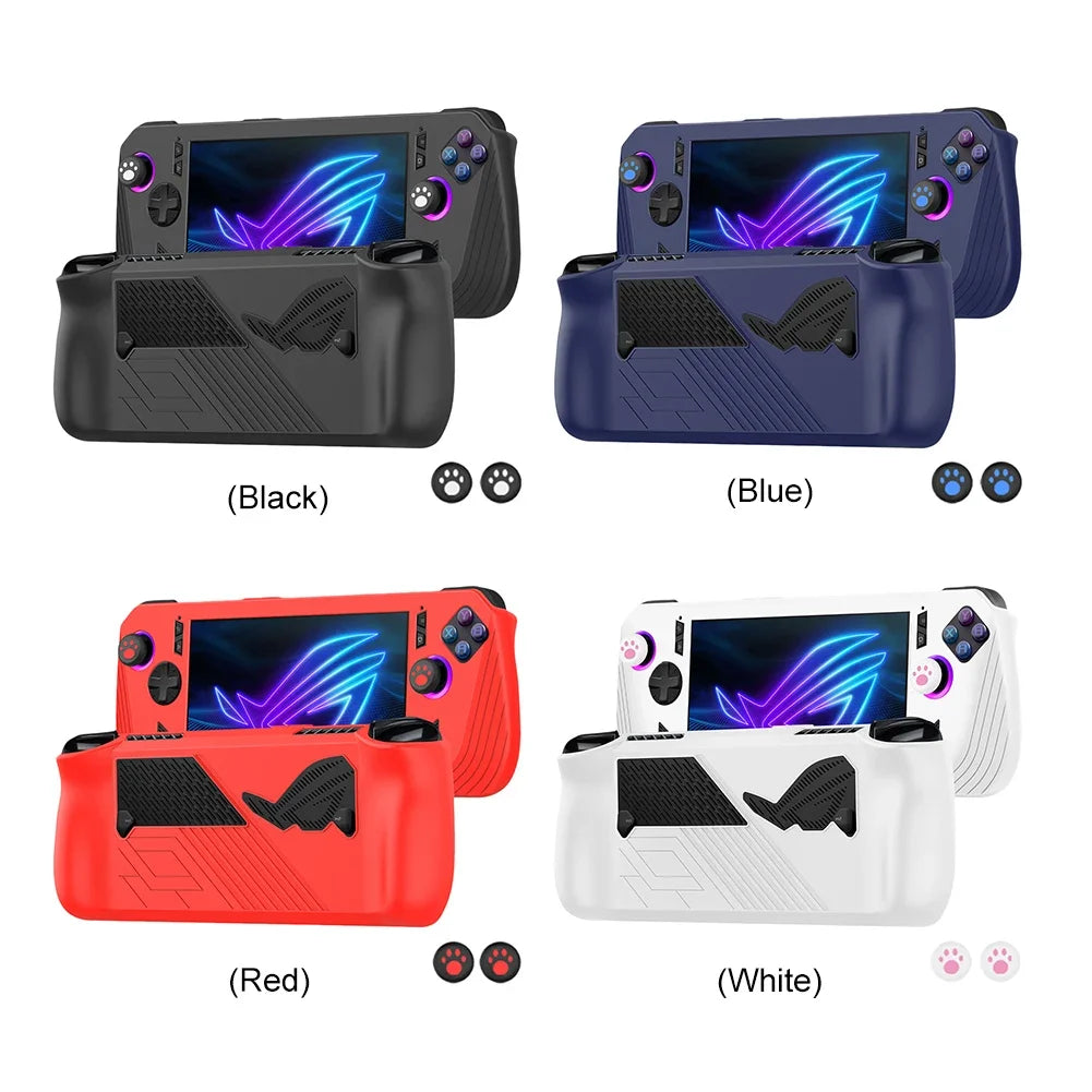 Silicone Protective Cover Shockproof Protector Sleeve Anti-Scratch with Lanyard Suitable For Asus ROG Ally X Gaming Console