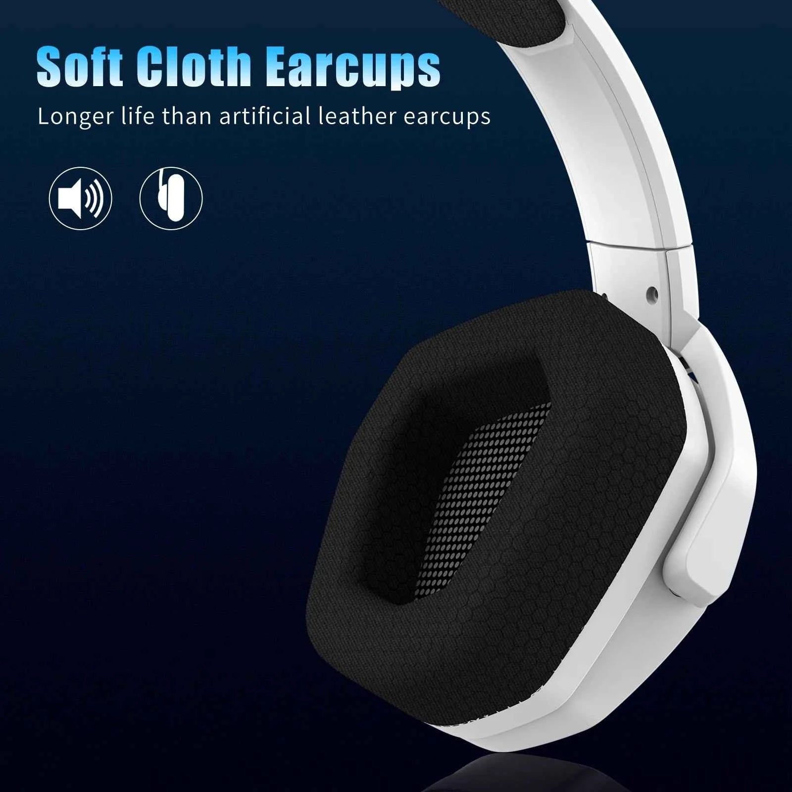 NUBWO G06 Wireless Gaming Headset – 2.4G & Bluetooth Headphones with Mic, 5ms Low Latency, 7.1 Surround Sound for PC, PS4 & PS5.