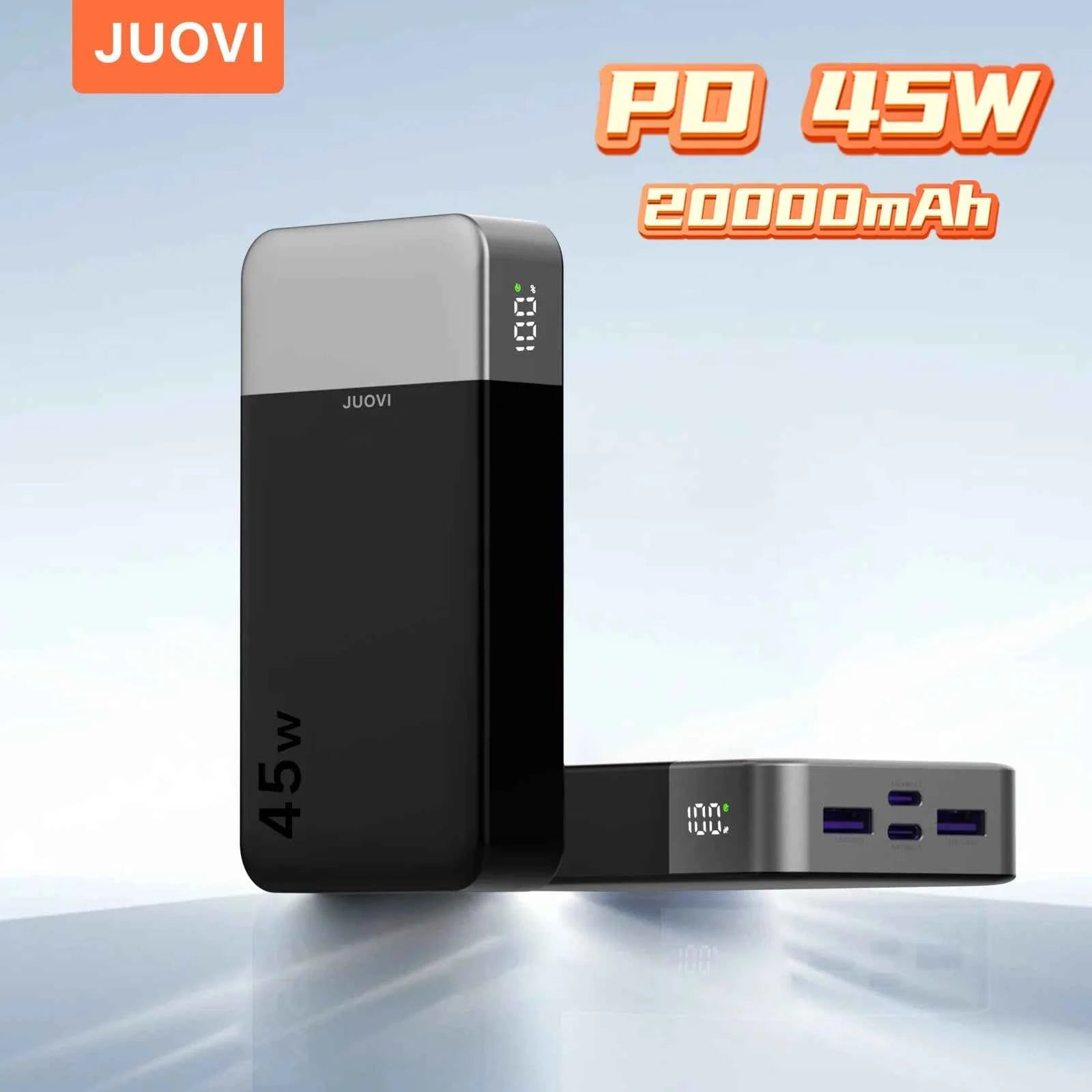 JUOVI 45W 20000mAh Power Bank Super Fast Charging Portable Powerbank for iPhone 17 Samsung S26 Pocket-Sized Portable Charger