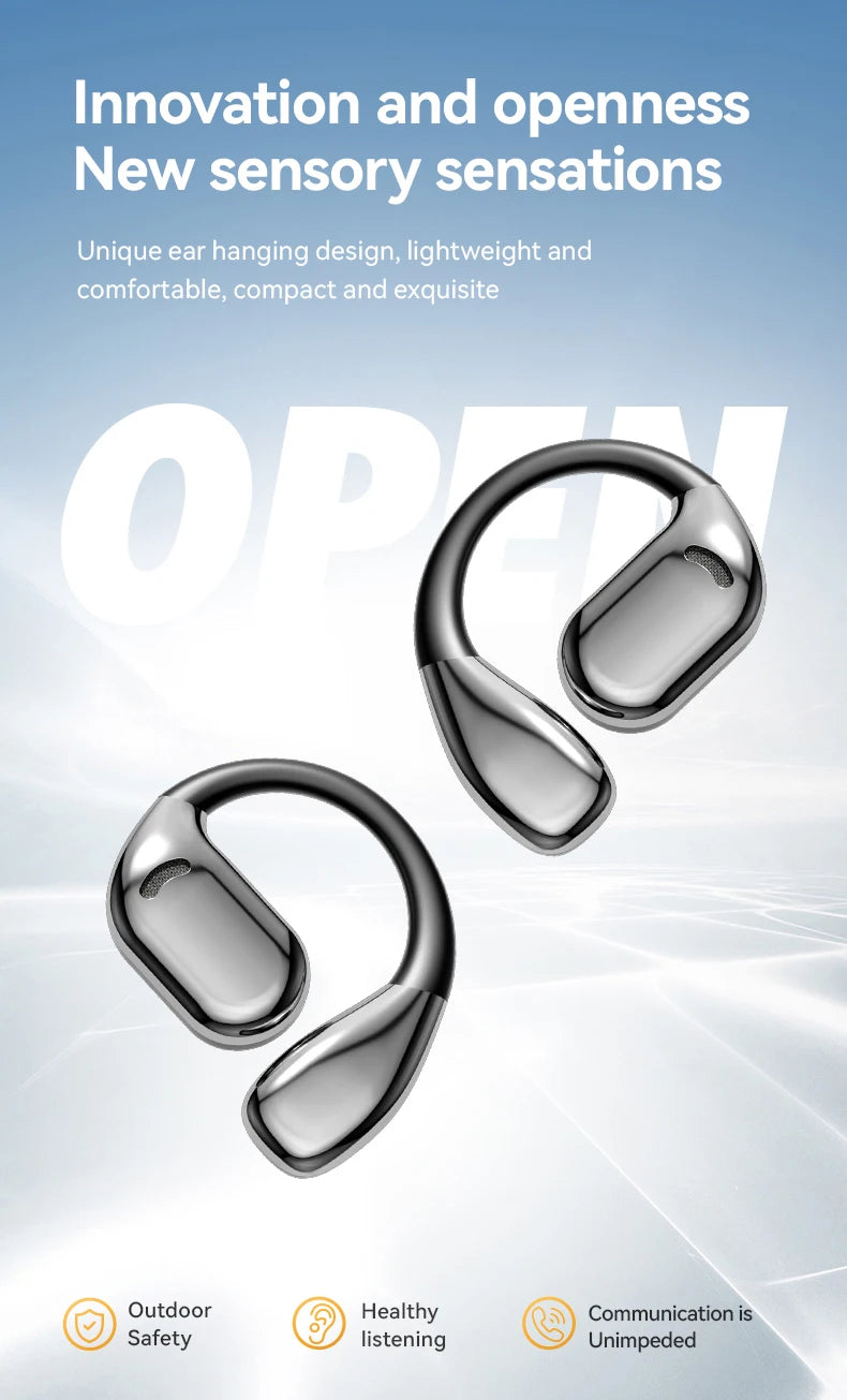 Tecsire Wireless Earbuds OWS Earphones Bluetooth Ear Hook HiFi Stereo Waterproof For Sports Fitness