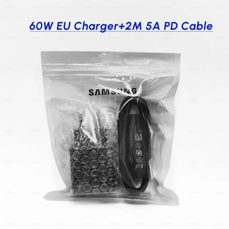 Samsung S26 Ultra original 60W Charger PD Type C Adapter EU Plug Fast Charge Samsung S25+ S25 S24 S23 S22 Ultra A57 Tab S10 S9
