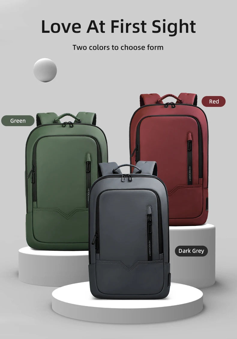 Heroic Knight Laptop Work Backpack Slim Men Waterproof Multifunctional 15.6