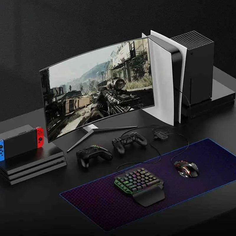 Gaming Keyboard And Mouses Combo With Converter Build In ForNintendo SwitchPS4 XboxConsoles
