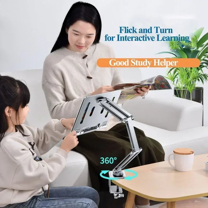 Eary Laptop Mount for Desk, Laptop Arm Mount with 360°Rotating for Notebook up to 17 inch, Adjustable Foldable Laptop Stand Holder - WinSupport Tech