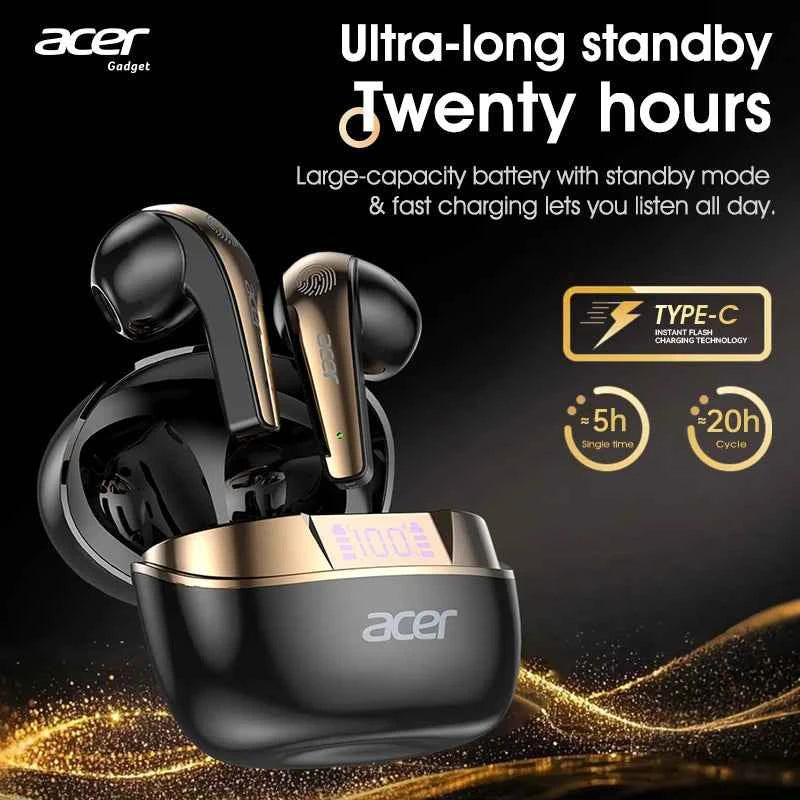[Official Acer Product] Ohr554 New Wireless Bluetooth Headphones In-Ear Design Comfortable for Wearing Sports Running Calls Noise Reduction Stereo Sound Quality