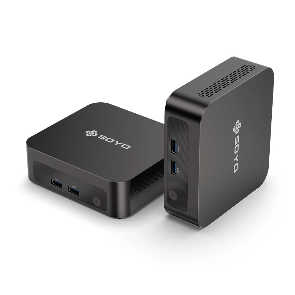 SOYO Mini PC Y5 PLUS Intel I7 4th Gen 8GB RAM 128GB Y5 Air I5 4th GenWindows 11 Pro WiFi BT4.2 Office Desktop Computer HDMI*2 RJ45*1 USB3.0*4 3.3GHZ 4K 60fps Graphics