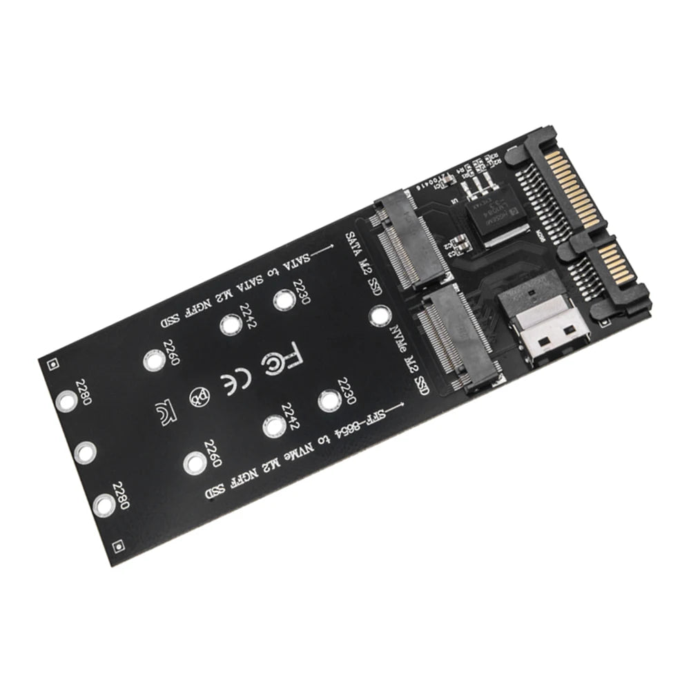 M2 to SATA Adapter SFF8654 to M2 NVMe SSD Converter Expansion Card Riser Board for PC Desktop Mainboard Upgrade
